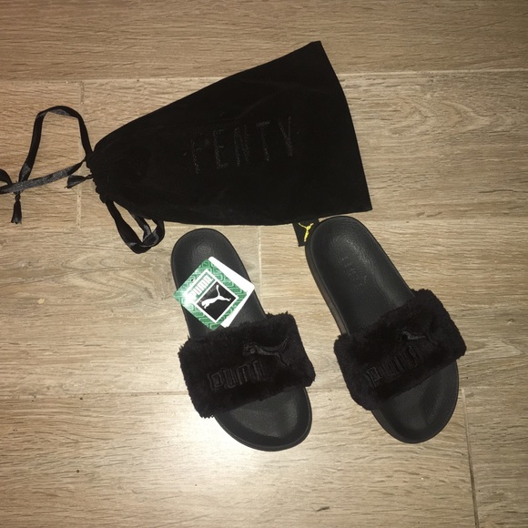 puma slippers fur